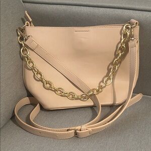 ⛓️‍💥Sondra Roberts Squared Vegan Leather Chain Strap Crossbody & Shoulder Bag